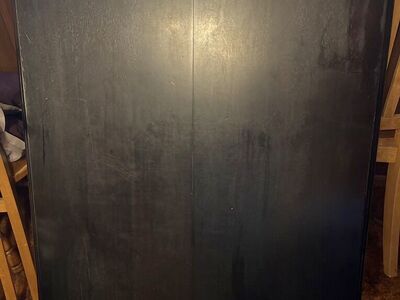 Tall Black Wood Kitchen Table – Expands to 72”