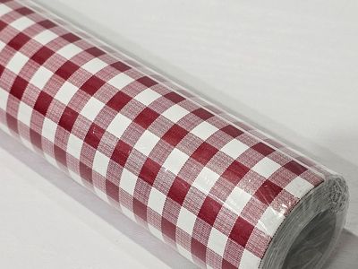 Red And White Gingham Peel And Stick Shelf Liner