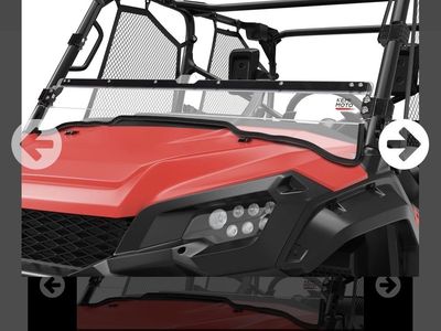 KEMIMOTO 2-in-1 Windshield for Honda Pioneer 1000, Full & Half Windshield UTV Accessory