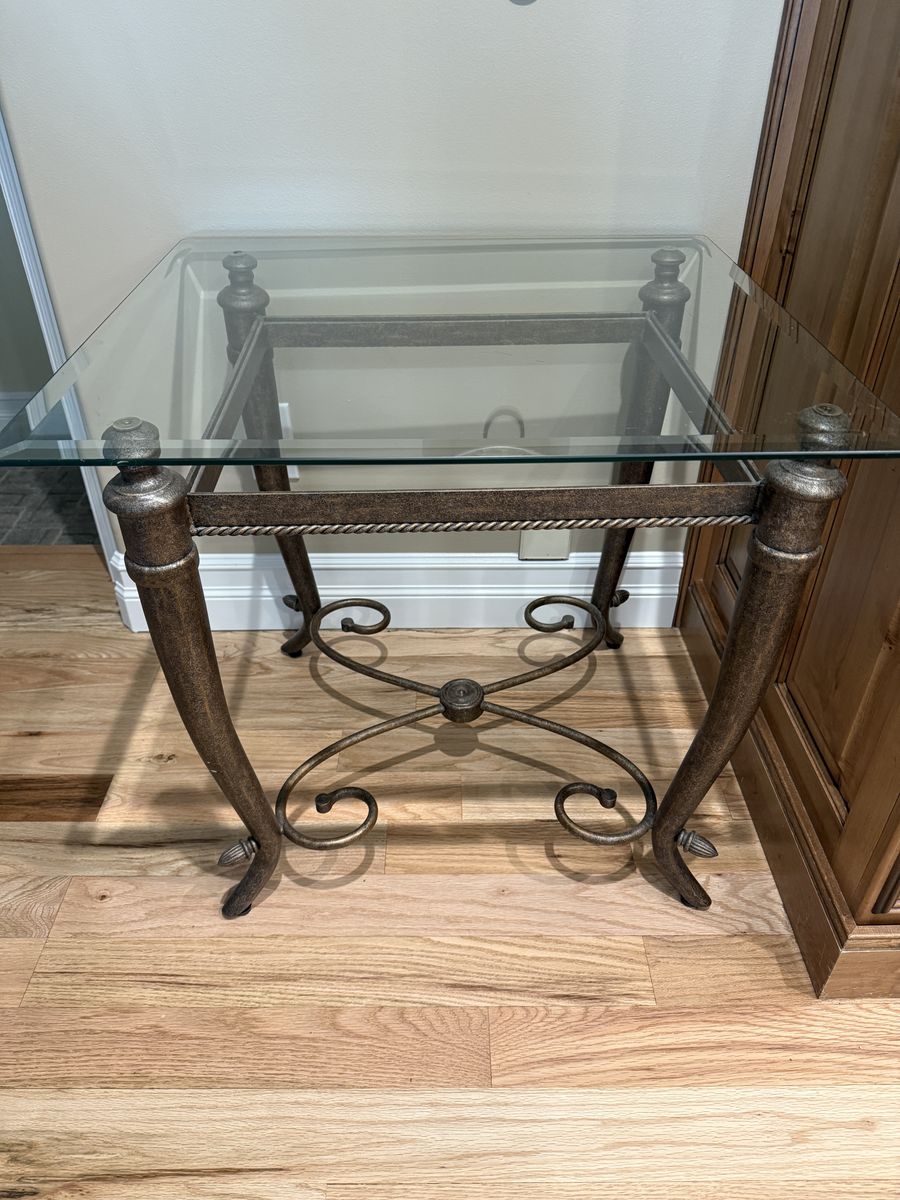Ashley glass top end table