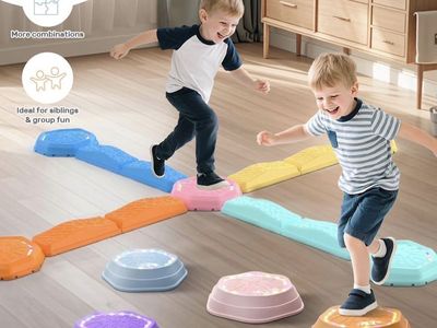 Sensory Stepping Stones Set for Kids - Interactive Balance & Coordination Play - New!