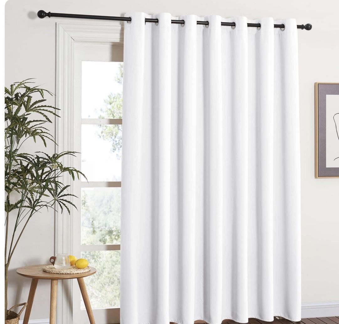 White Grommet Top Window Curtain Drapes Panel