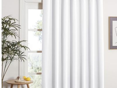 White Grommet Top Window Curtain Drapes Panel