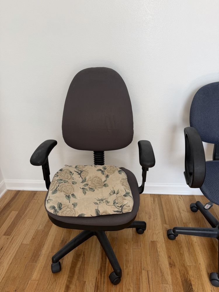 FREE Blue-Grey Office Desk Chair with Arms