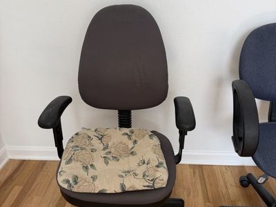 FREE Blue-Grey Office Desk Chair with Arms