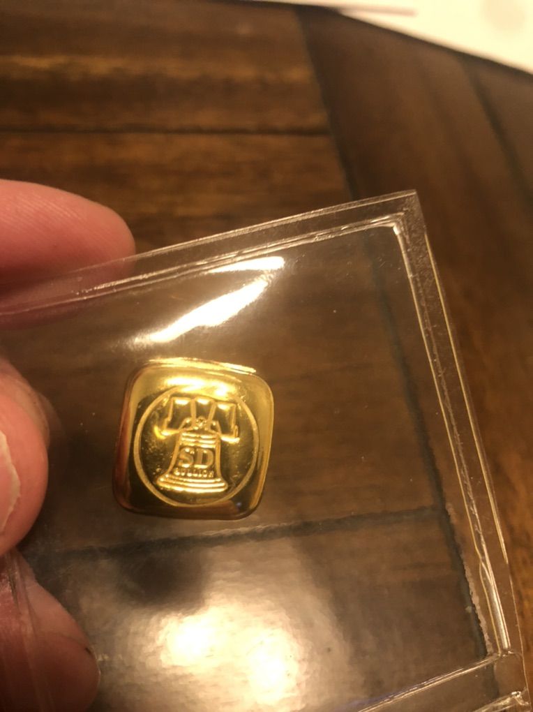 SD Bullion 1 Oz Poured Gold Bar