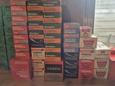 Assorted Lot of 1000ct CCI, Remington, Winchester, Federal Primers - Small/Large Pistol, Small/Large Rifle, Magnum