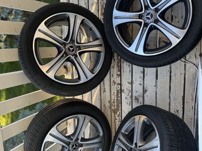 OEM Mercedes-Benz 18” Wheels + Like-New Hankook Ventus S1 Noble2 Tires (245/45R18)
