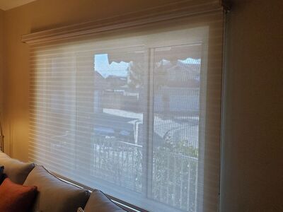 Solar Window Blind (Shade) and Valance 108" x 72" Color is Fawn