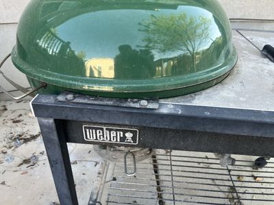 Weber Performer Charcoal Grill - Green Kettle, Side Table & Storage - Used - Free