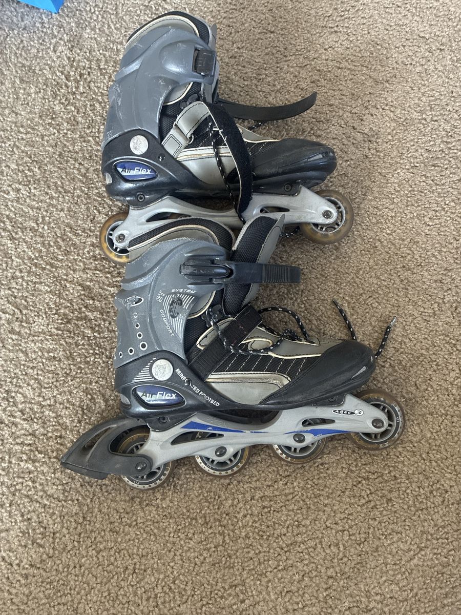 Air Flex Inline Skates Roller Blades Grey Black ST Comfort System. Men’s 8