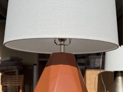 Robert Abbey Delta Table Lamp - Cinnamon - Oyster