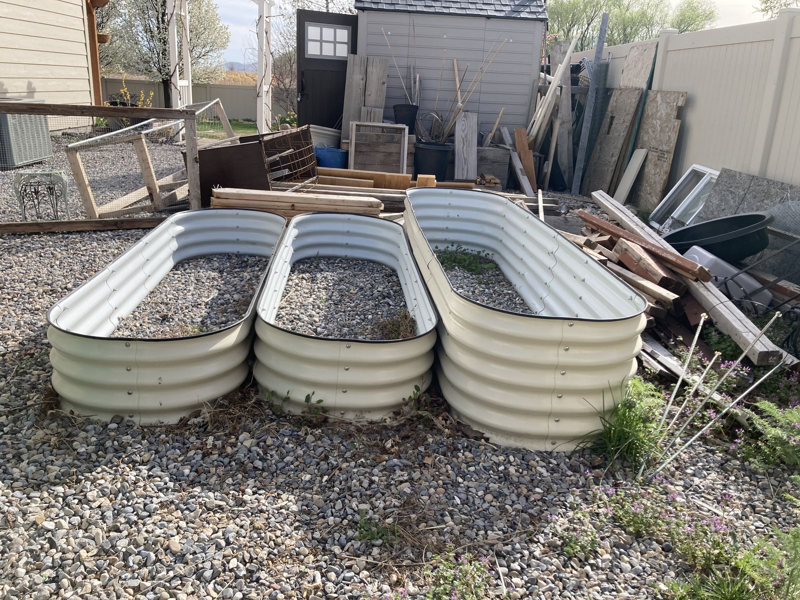 3 Raised Metal Garden Beds (Reconfigurable)