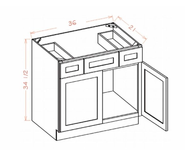 VSD36 Bathroom Vanity Combo - White