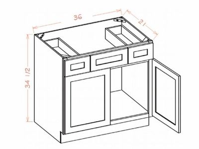 VSD36 Bathroom Vanity Combo - White