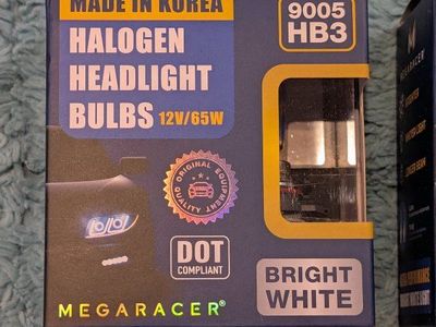 MEGA RACER Premium H11 9005 Halogen Headlight Bulbs Combo