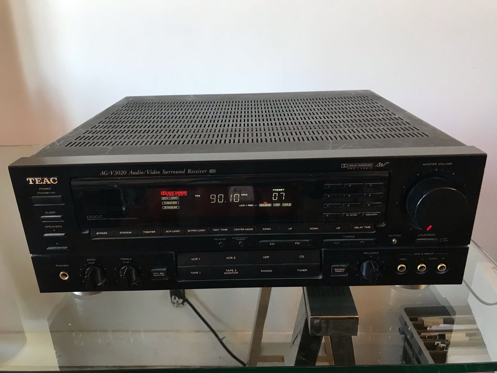 TEAC AG-V3020 Audio/Video Surround Stereo Receiver - Black, Dolby Pro Logic