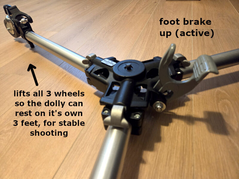 Manfrotto 181 DOLLY for tripod & head, made in Italy, professional, great condition