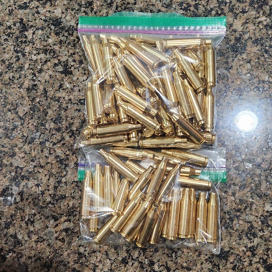 .243Win Once fired Brass