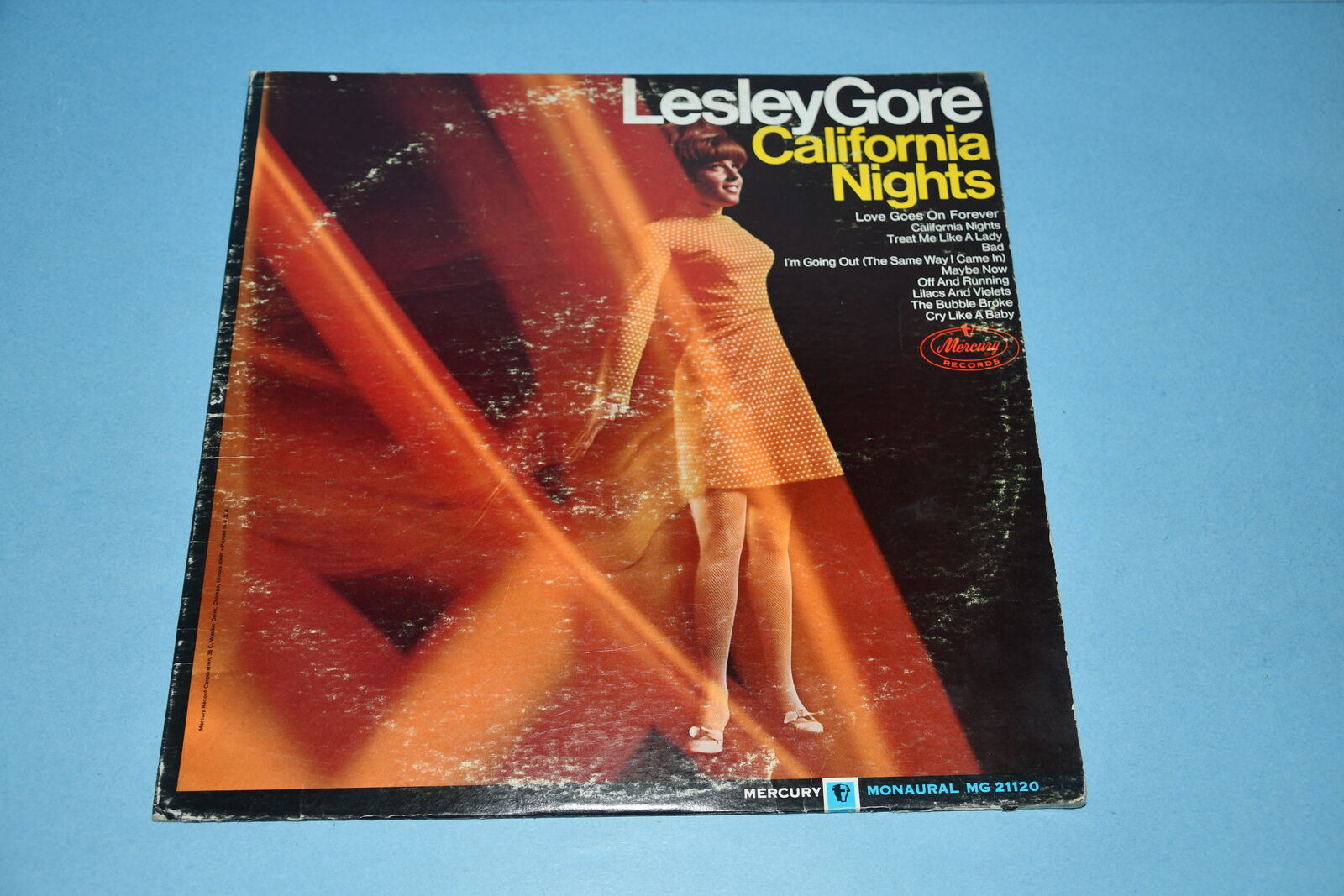 VINTAGE LESLEY GORE "CALIFORNIA NIGHTS" VINYL RECORD ~ 10 SONGS
