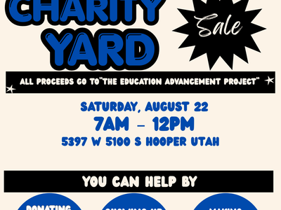 Large Charity Yard Sale Sat 8-22 7 am- 12 pm Hooper