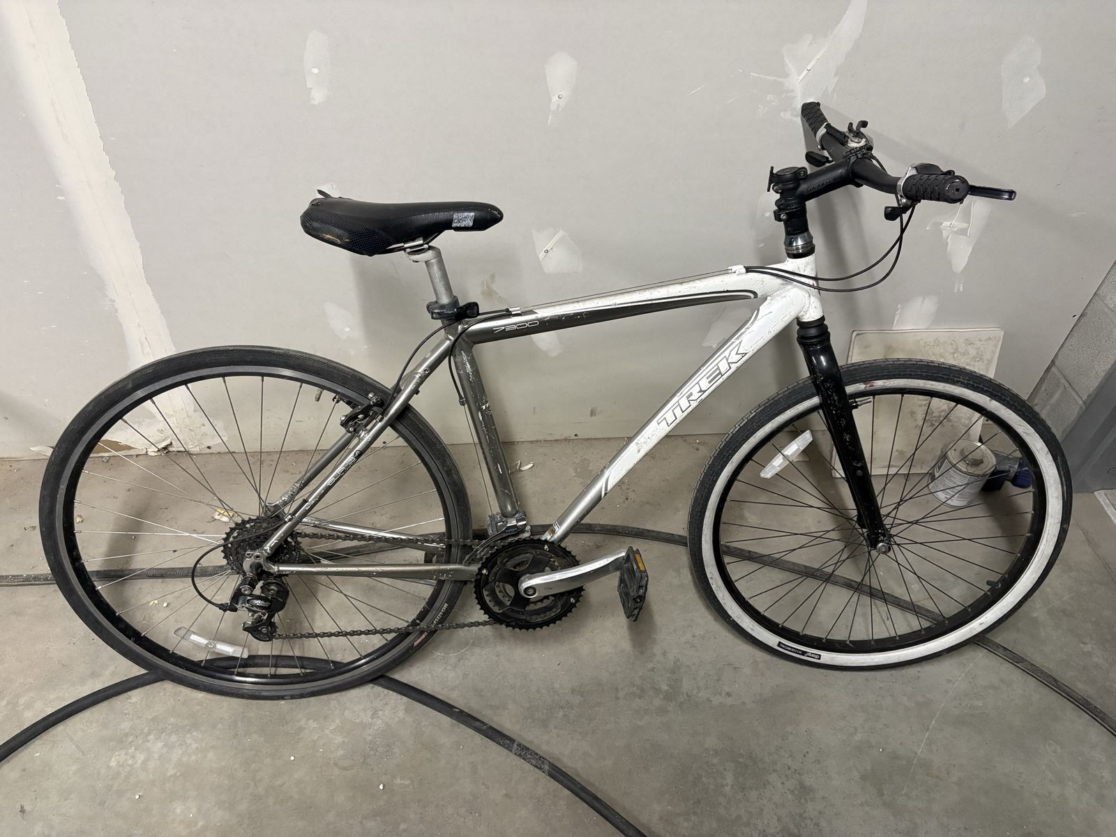 Trek & Novara Road Bikes - 2 Used Bicycles, White & Blue