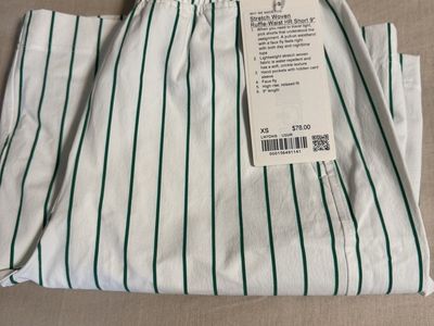 Lululemon Stretch Woven Ruffle-Waist High Rise Short 9" Striped XS