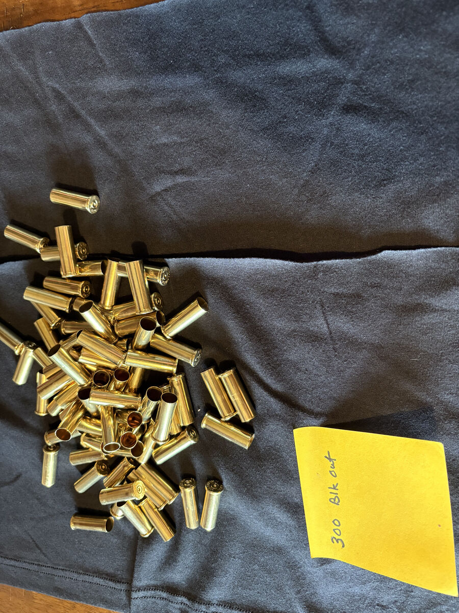 300 Blk out Brass shell casings,
