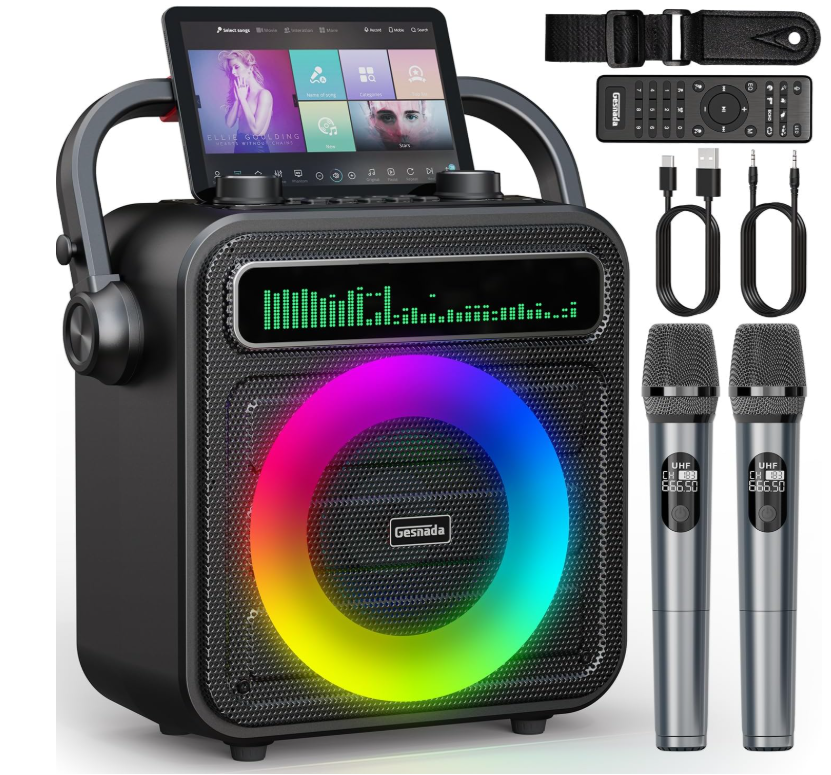 New in box Karaoke Machine with 2 Microphones