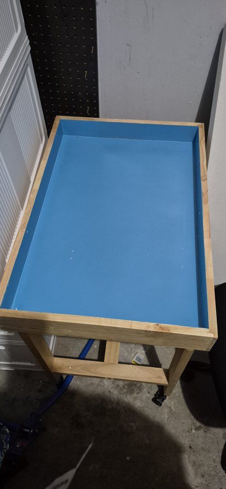 Wooden Sensory Activity Table with Lid and Wheels