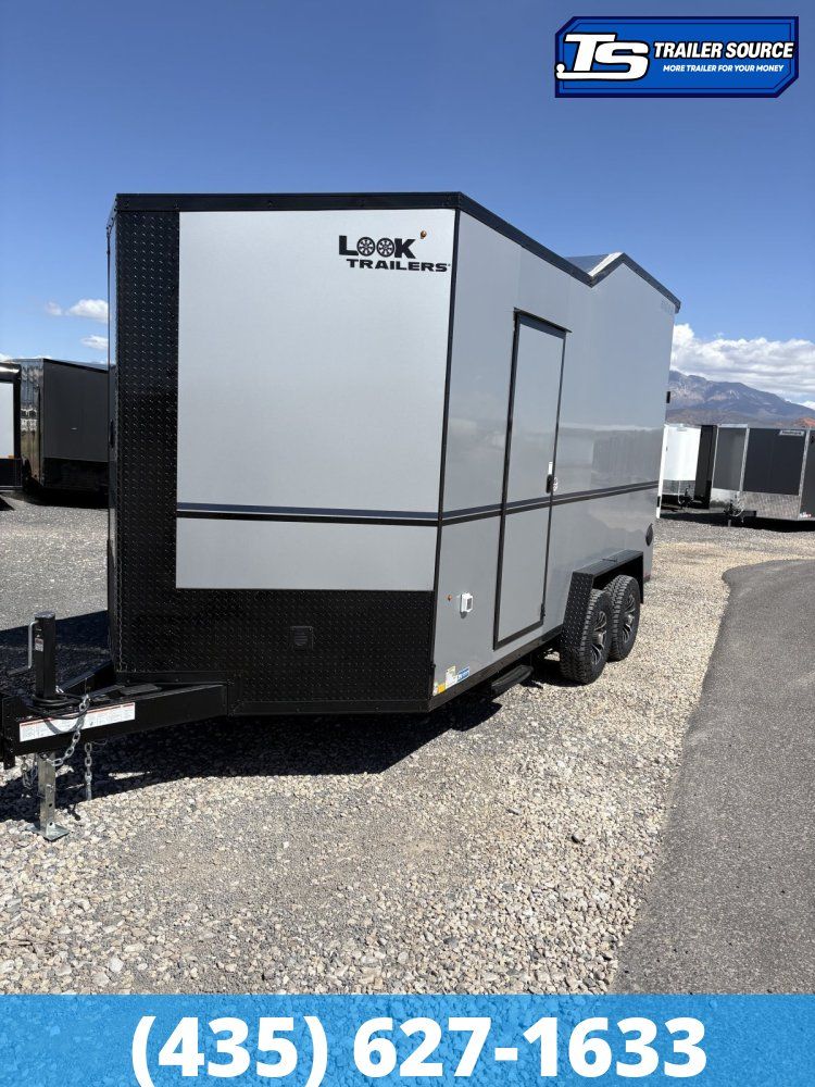 7.5x16 Look Moab Enclosed Cargo Trailer - 7'6" Interior - 10K GVWR - .080 PolyCor, Air Conditioner(s), Black Out Package