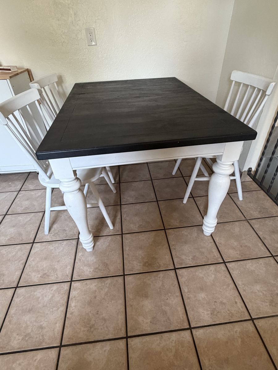 Refurbished dining room table