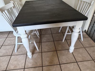 Refurbished dining room table