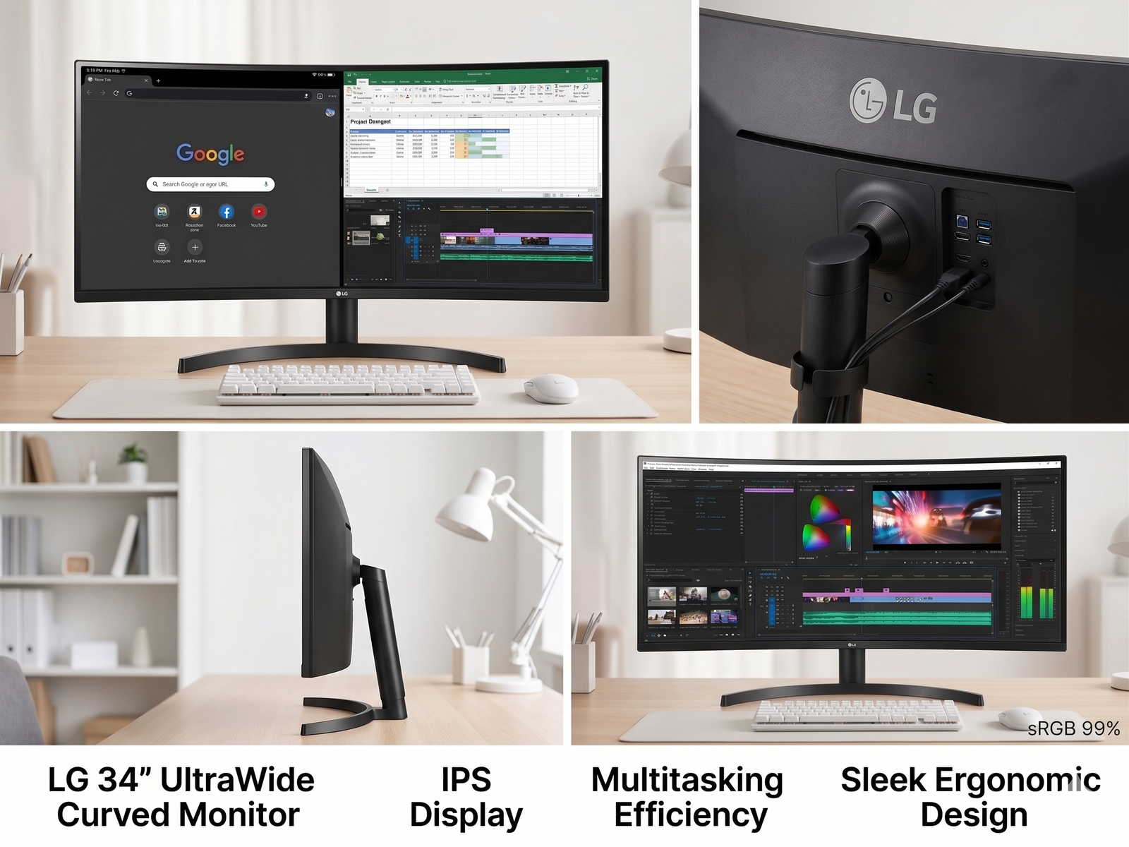LG 34" UltraWide Curved Monitor - Excellent Condition
