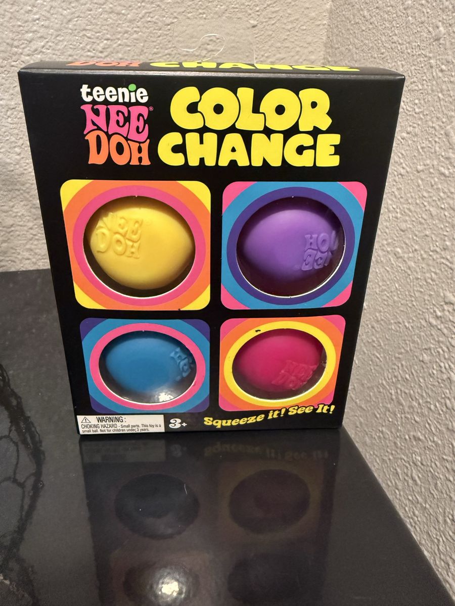 Teenie NeeDoh Color Change Fidget Stress Ball Set - 4 Pack