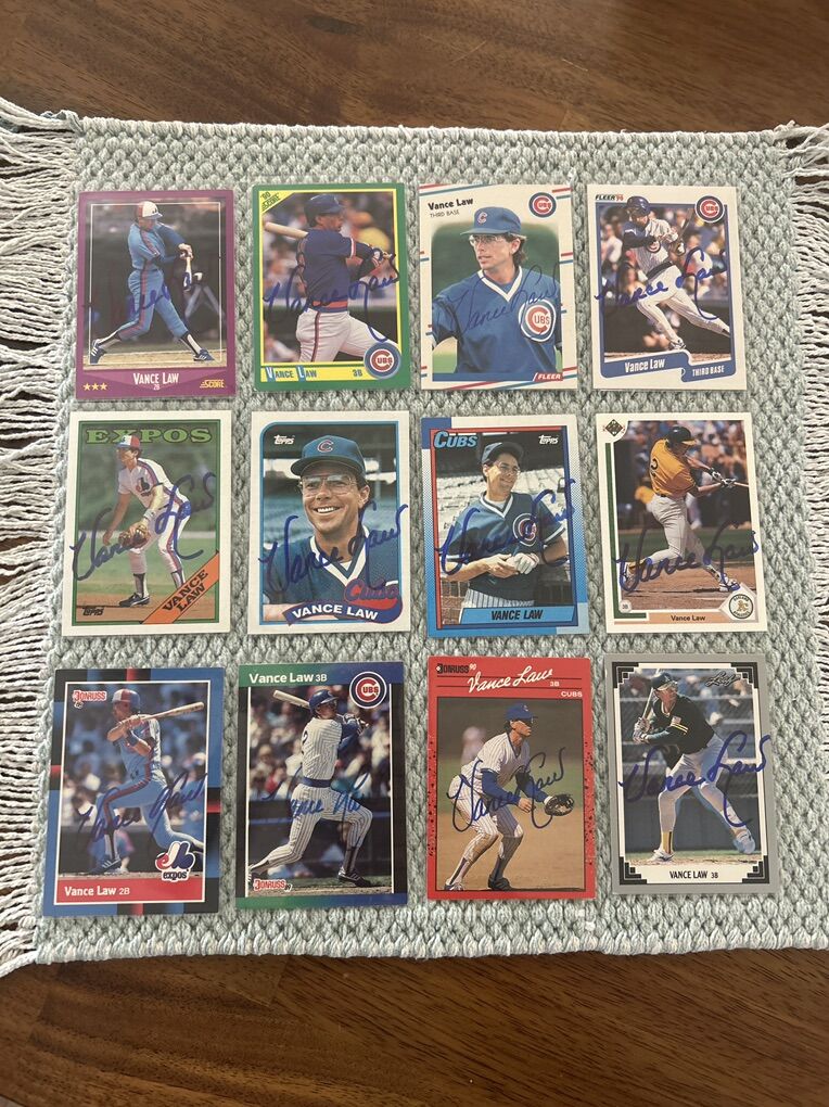 Vance Law BYU Autograph (12) Different Signed Auto