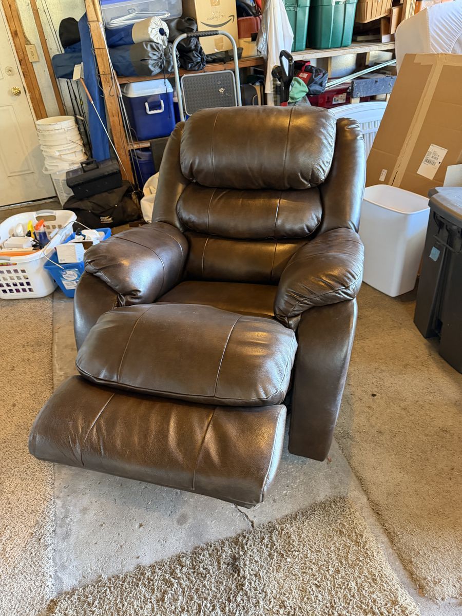 Leather Recliner Swivel Rocking Chair