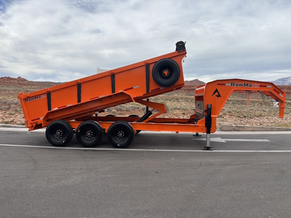 2026 RawMaxx 7X16 Gooseneck Triple Axle Dump with