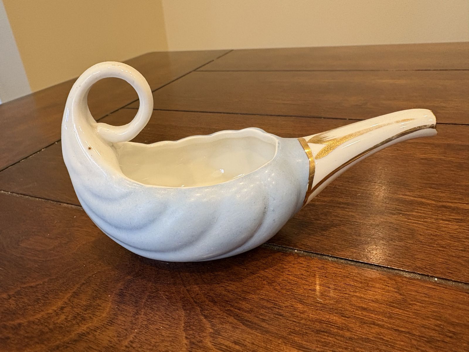 Antique Pale Blue & Gold Invalid Cup or Feeder