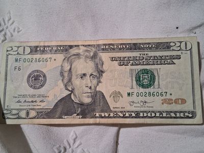 Series 2013 Twenty Dollar Star Note US Currency