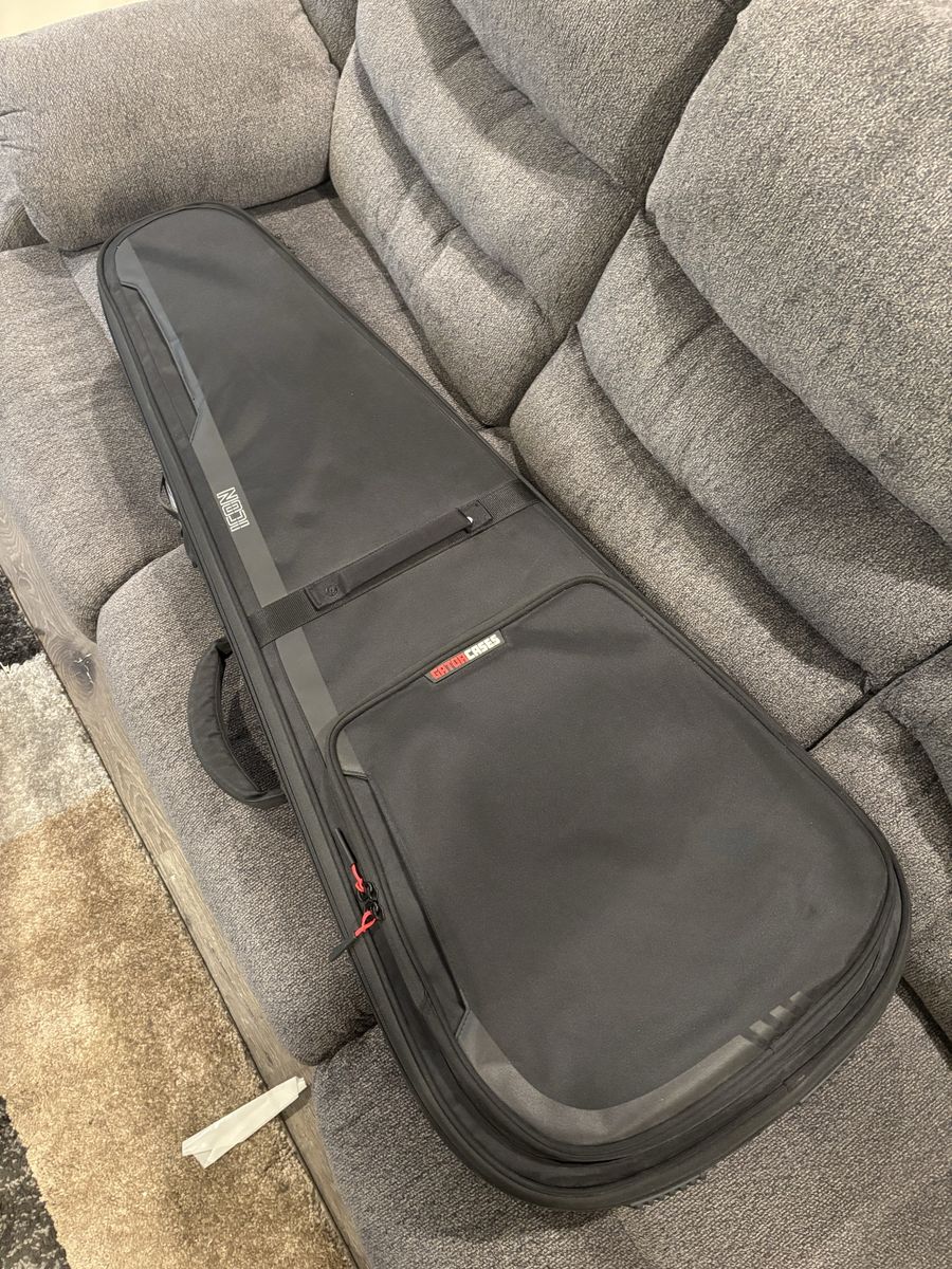 Gator Icon Series Electric Guitar Gig Bag - Black, Durable, Padded Protection