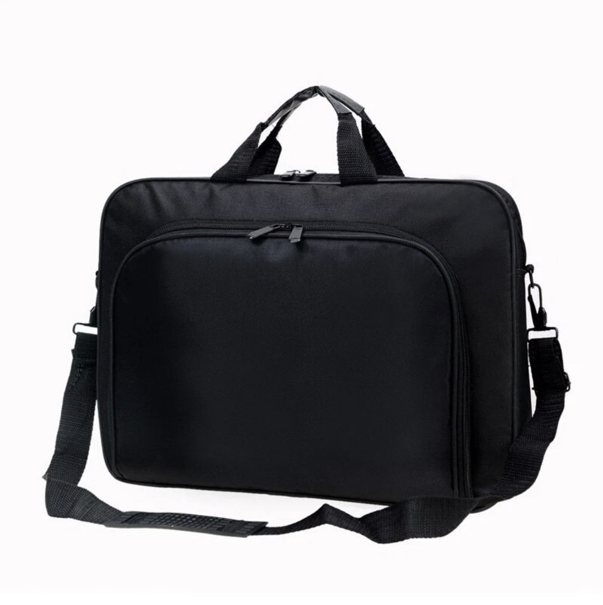 Blue Nylon Laptop Messenger Bag Briefcase with Adjustable Shoulder Strap