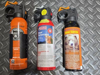 Lot of 3 Bear Spray Deterrent Canisters UDAP Counter Assault Bushwhacker