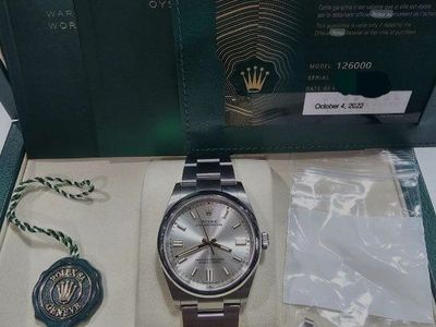 Rolex Oyster Perpetual 126000 Stainless Steel Automatic Watch with Box & Papers