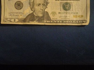 July 5th,1956 Birthday note. Series 2013 Twenty Dollar Bill US Federal Reserve Note