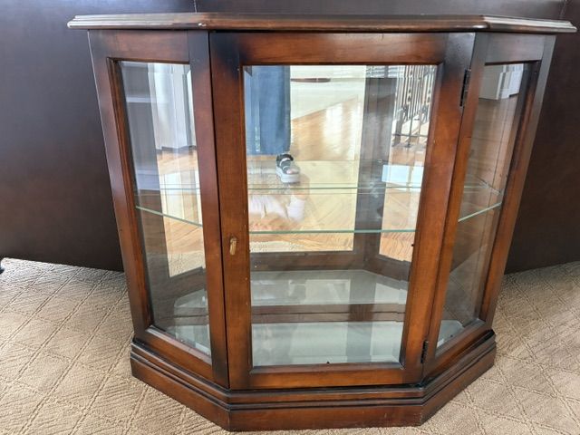 Small Lighted curio cabinet