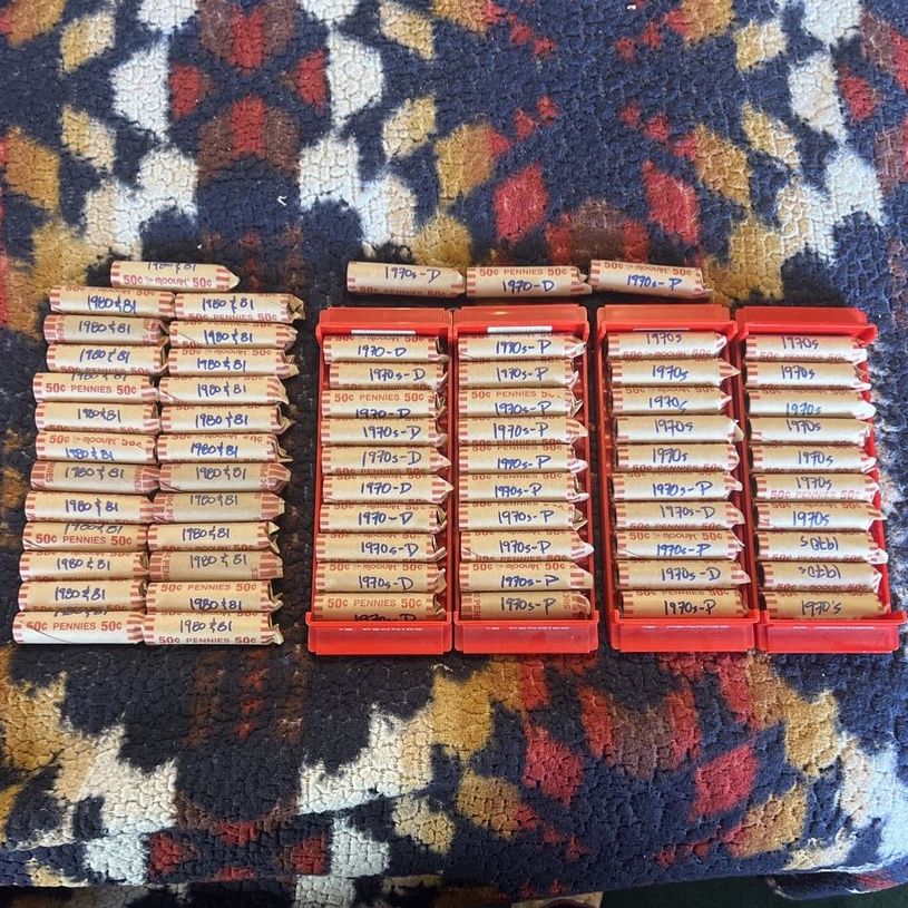 Assorted Lincoln Coppers $1.5/roll