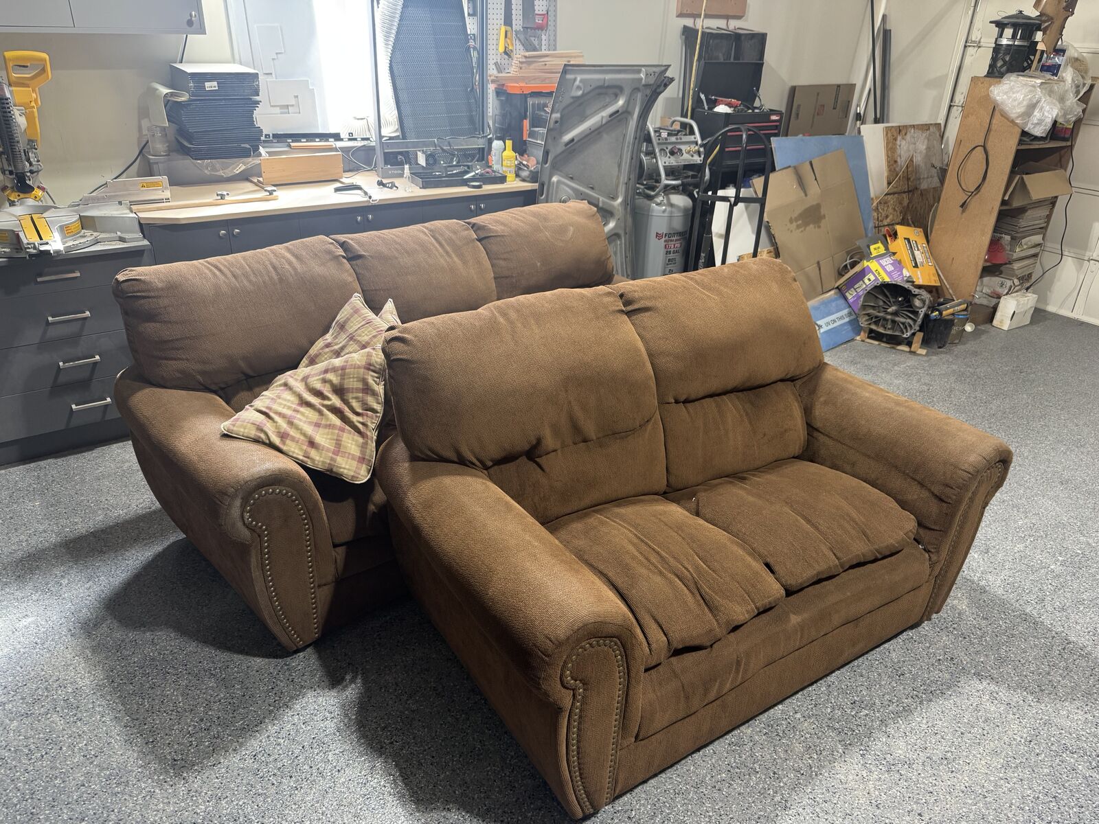 2 Brown Couches - Free
