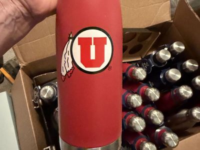 University of Utah Insulated Water Bottle - Red & White Utes Logo - New with Tags, $19.99 Retail