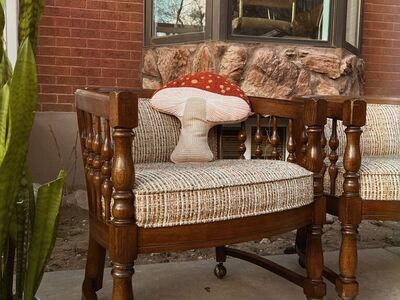 Vintage 1970s Retro Captain Chairs | Barrel Chairs